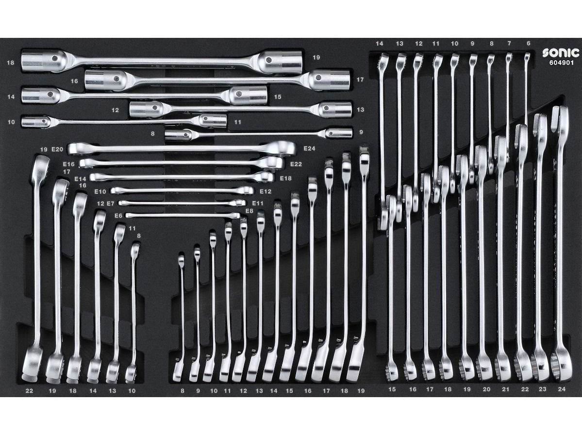 47-Piece Sonic Foam System Wrench Set - Professional Grade 26mm (Medium) Tools for Automotive Repair & DIY Projects