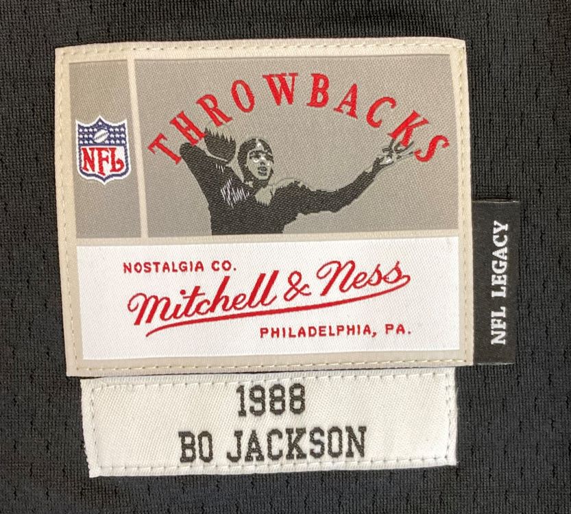 Authentic Bo Jackson Signed Oakland Raiders Mitchell & Ness Throwback Football Jersey - Limited Edition Collectible for Sports Memorabilia Fans & Raiders Supporters - Perfect for Display, Gifting, and Game Day Celebrations