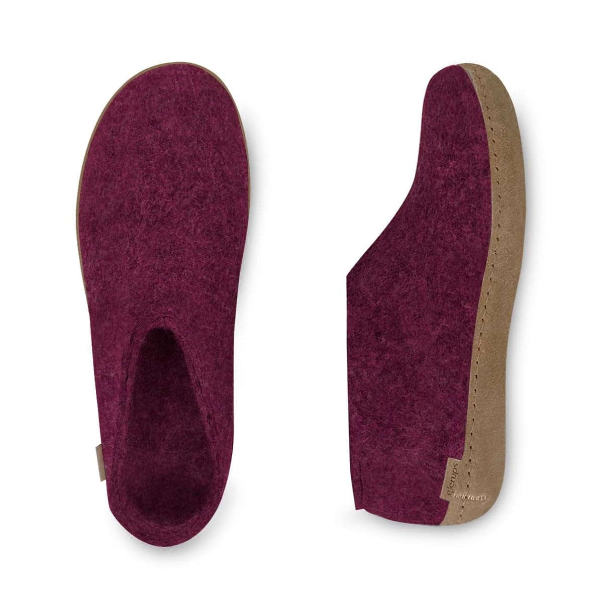 Premium Unisex Wool Slippers with Leather Sole - GLERUPS Indoor Shoes for Men & Women | Cozy Home, Office & Lounge Comfort