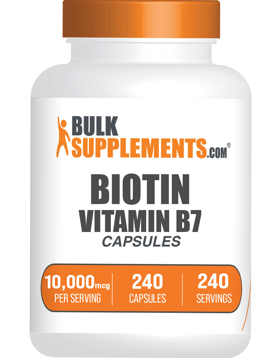 Biotin 10000mcg Hair Skin & Nails Vitamin Capsules - Supports Healthy Hair Growth, Strong Nails & Glowing Skin - Perfect for Daily Beauty Supplement Routine