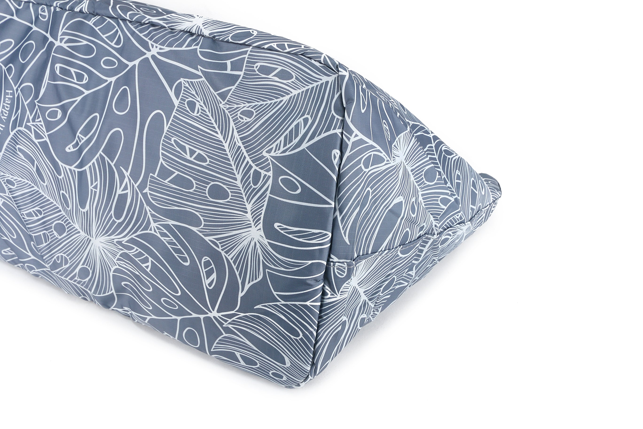 Stylish Monstera Print Large Carry All Tote Bag in Grey - Perfect for Work, Travel, and Everyday Use