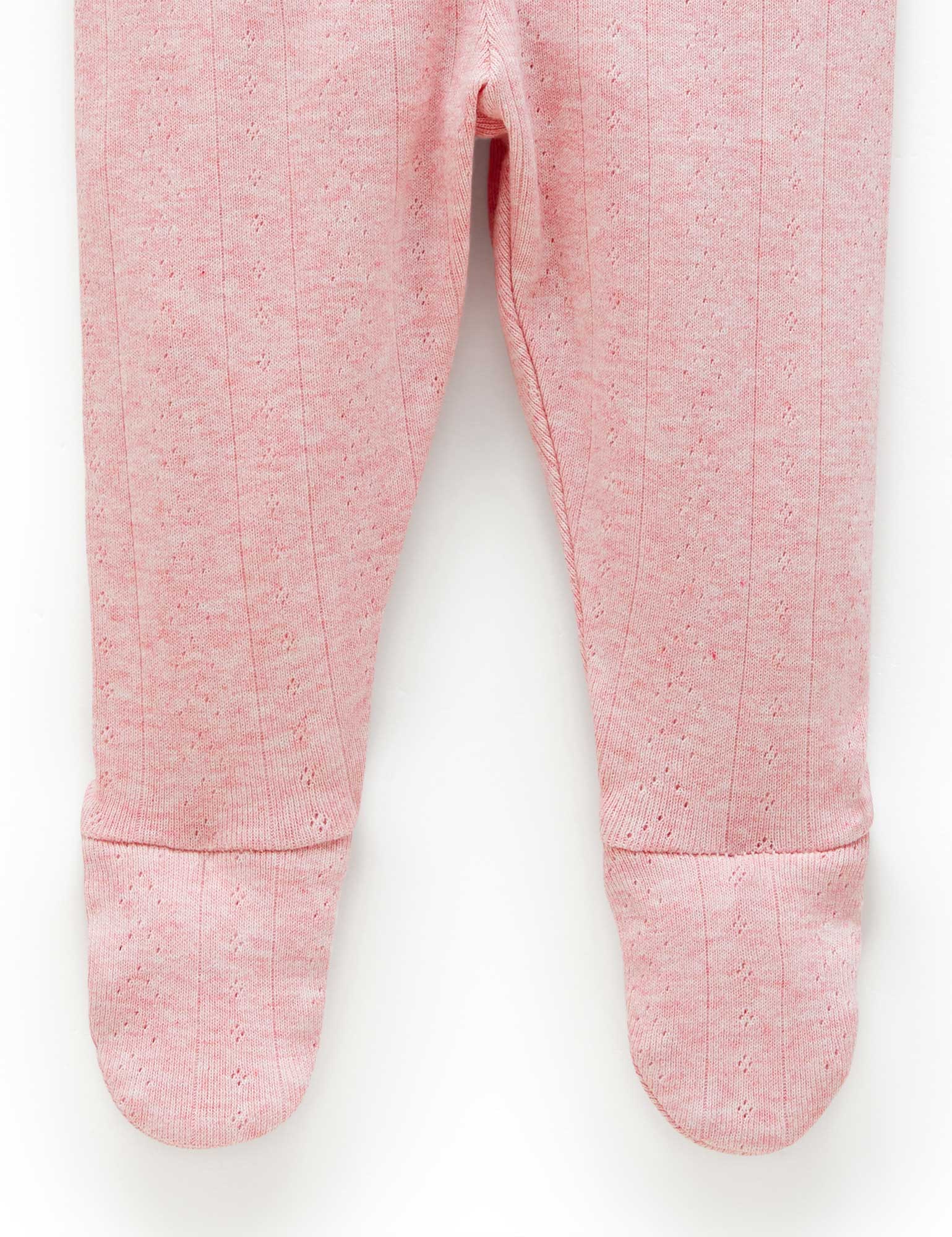 Purebaby Pointelle Footed Leggings for Babies - Soft Cotton Baby Pants with Non-Slip Soles | Perfect for Playtime, Daycare & Cozy Outfits
