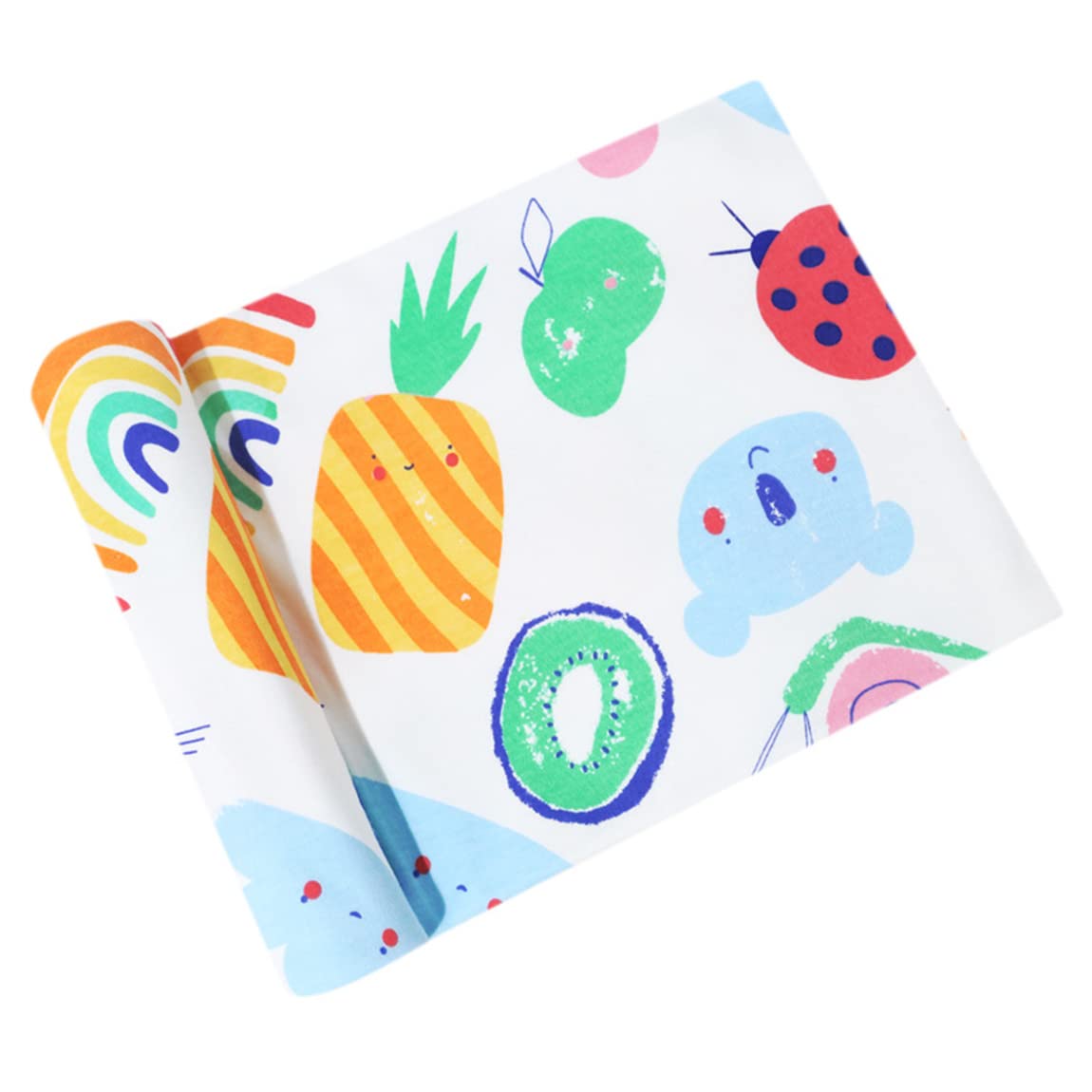 CuteOn Swaddle Blankets - Soft Muslin Baby Blankets for Boys & Girls - Colorful Fruit Garden Design - Perfect for Newborn Swaddling, Nursing & Stroller Use