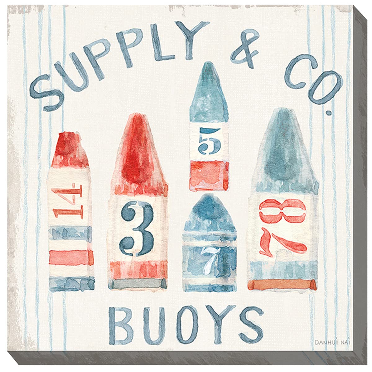 BLACK FOREST DECOR Nautical Buoys - Rustic Coastal Wall Art Decor for Beach House, Porch & Outdoor Spaces - Perfect for Coastal, Cottage & Farmhouse Style Homes