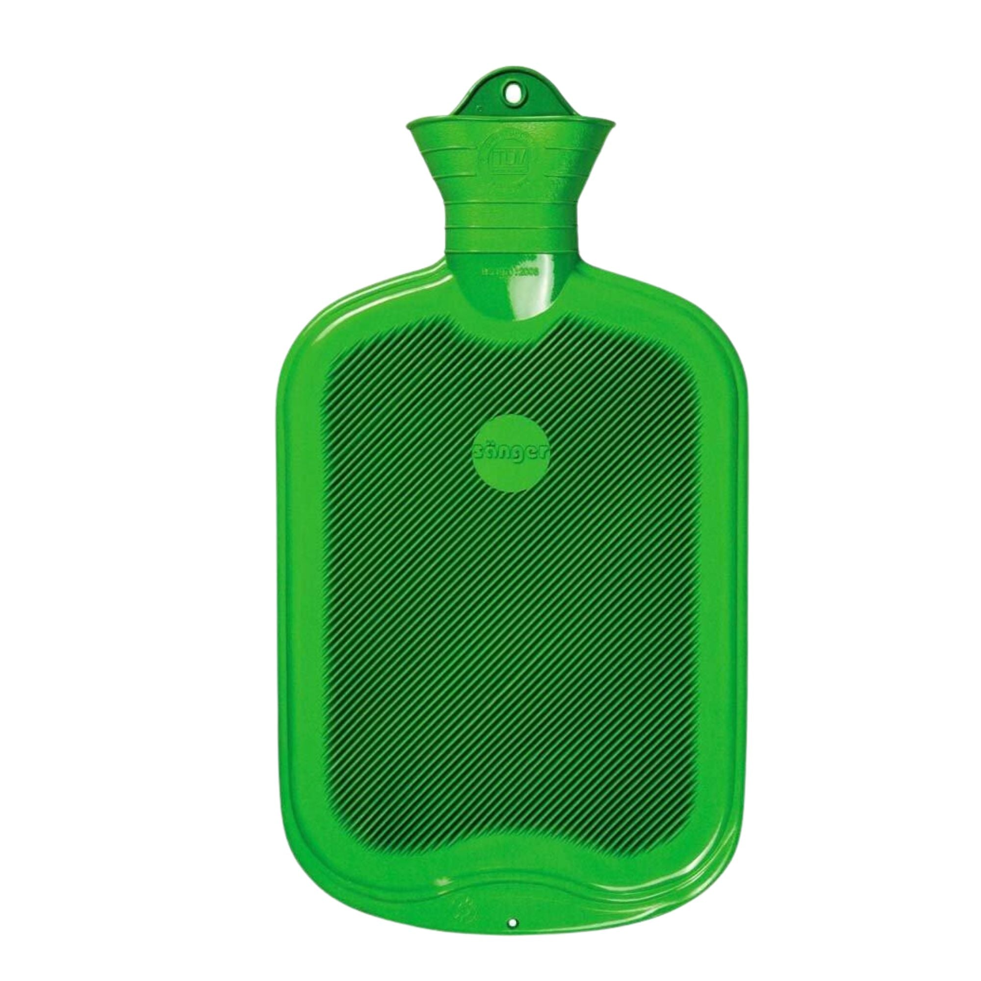 2 Liter Green Sanger Hot Water Bottle for Pain Relief - Long Lasting Warmth for Back, Stomach & Period Cramps - Perfect for Winter, Camping & Bed Warmth