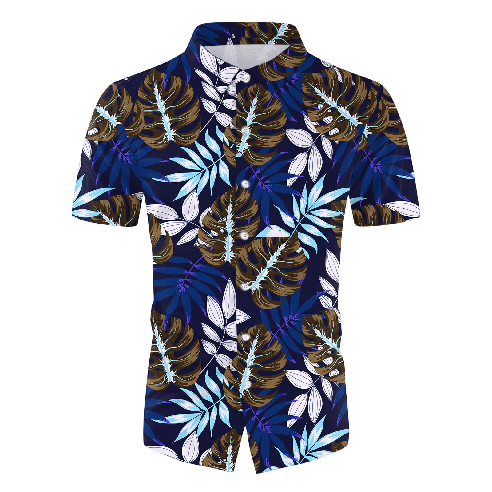 STYR Men's 2-Piece Summer Outfit - Hawaiian Beach Short Sleeve Shirt & Shorts Set with 3D Digital Print | Gym, Vacation & Casual Wear for Seaside Holidays