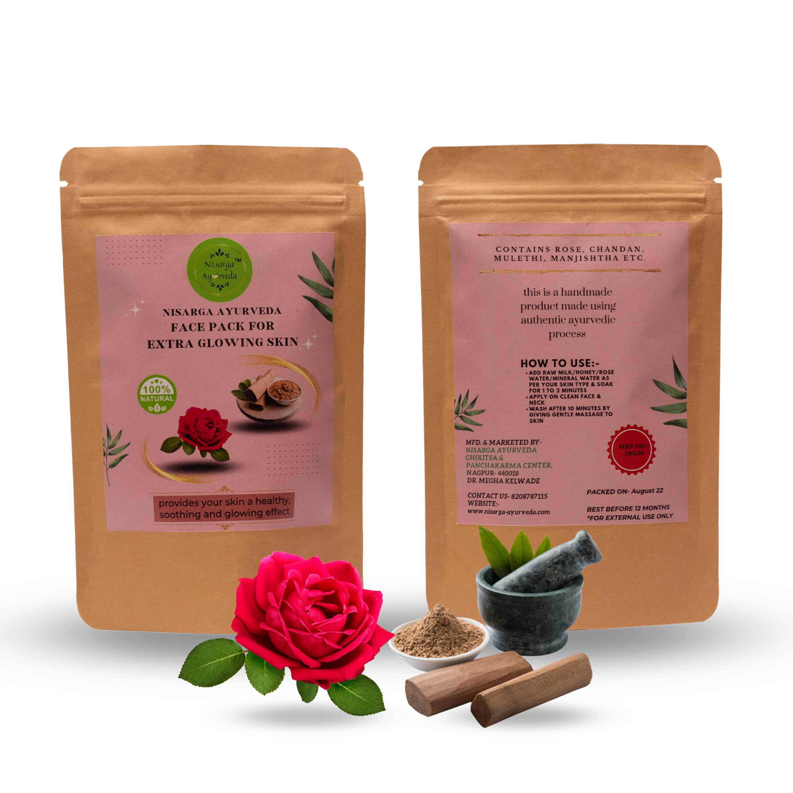 Glowing Skin Brightening & Revitalizing Rose Face Scrub for Men, Women & Kids - 100gm | Natural Exfoliator for Radiant Complexion | Perfect for Daily Skincare & Spa Treatments