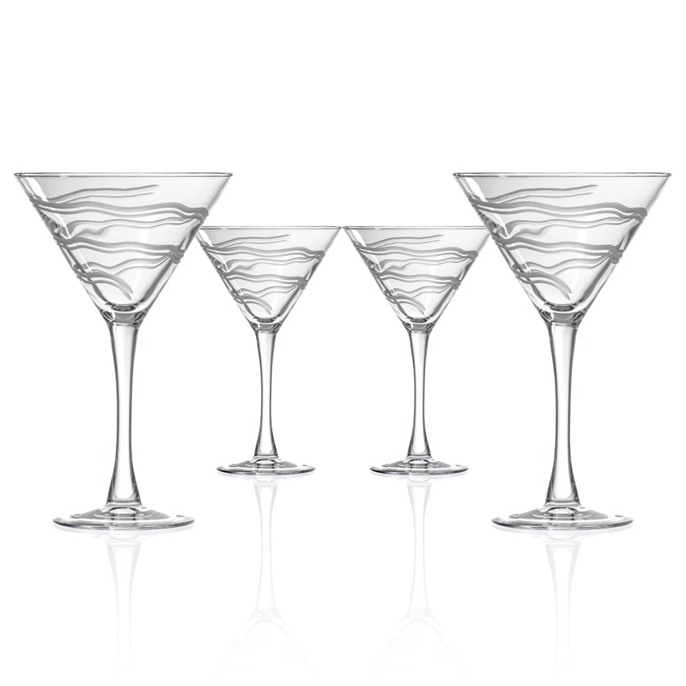 Premium 10oz Martini Glasses Set of 4 - Elegant Cocktail Glasses for Martinis, Cosmopolitans & More - Perfect for Home Bars, Parties & Entertaining