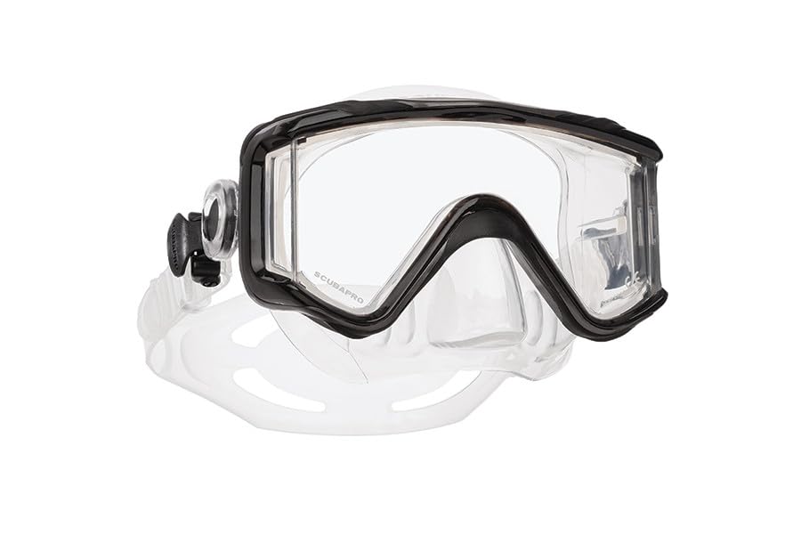 SCUBAPRO Crystal Vu Plus Diving Mask - Clear Lens Snorkeling & Scuba Gear for Underwater Exploration - Perfect for Ocean, Pool, and Spearfishing Adventures