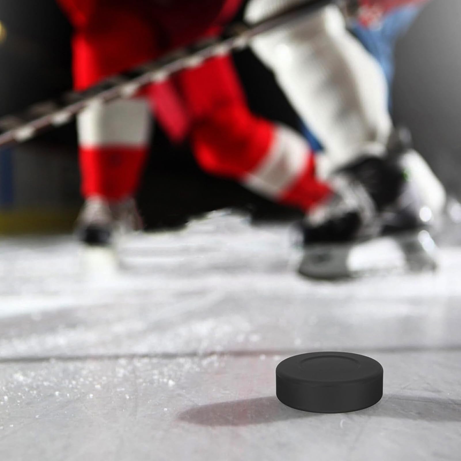1/2/4PCS Professional Ice Hockey Training Pucks - Black Matte Impact Glide Pucks for Practice & Classic Training - Standard Indoor Hockey Sports Equipment for Rinks, Backyard Drills & Gym Sessions
