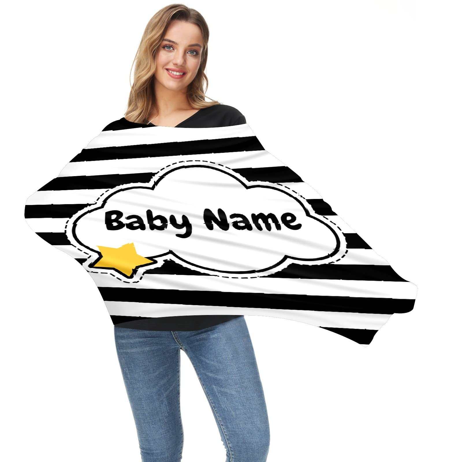 Baby Car Seat Cover & Nursing Scarf - Soft Stretchy Infant Carrier Canopy for Stroller, Car Seat & Breastfeeding - Perfect for New Moms, Travel & Outdoor Protection