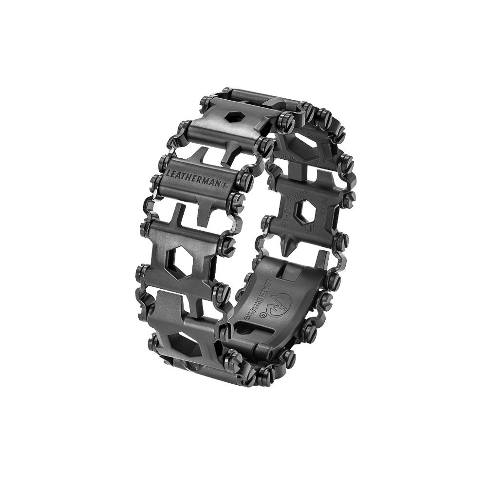 LEATHERMAN Tread Bracelet - Original Wearable Multitool for Travel & Outdoor Adventures - Black Stainless Steel EDC Gear for Hiking, Camping & Survival