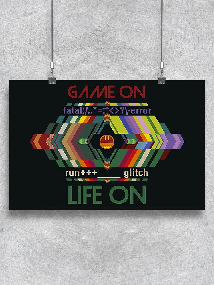 Game On Life On Poster - Motivational Gaming Wall Art for Gamers Room Decor - Perfect for Bedroom, Office & Gaming Setup Inspiration