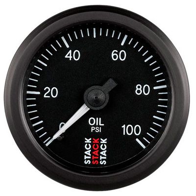 ST3102 Mechanical Stack Oil Pressure Gauge - Heavy Duty, Accurate Engine Monitoring for Trucks, Boats & Industrial Machinery