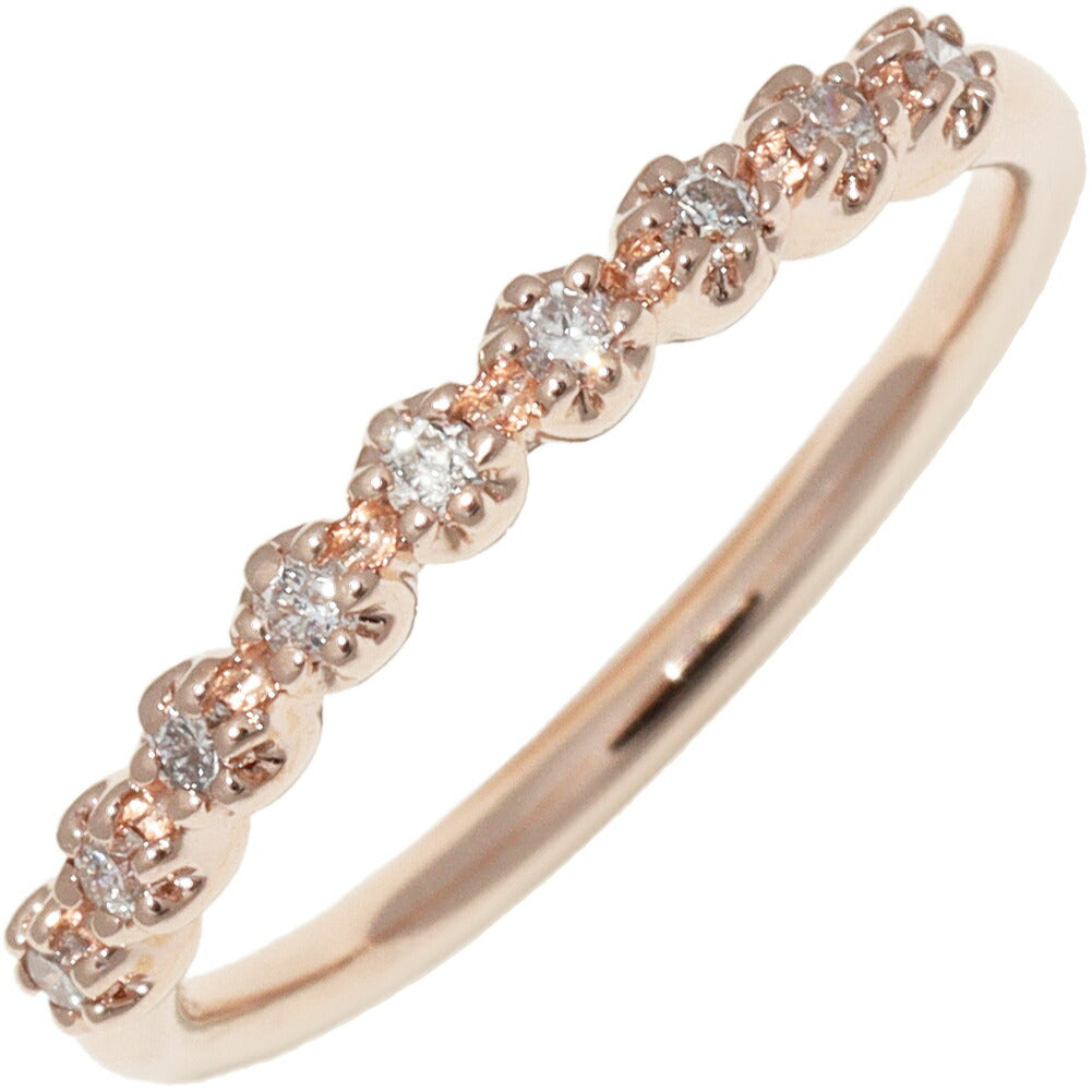 4℃ K10PG Diamond Pinky Ring - Elegant 14K Rose Gold Pinky Ring with Genuine Diamonds for Women | Perfect for Parties, Weddings & Special Occasions