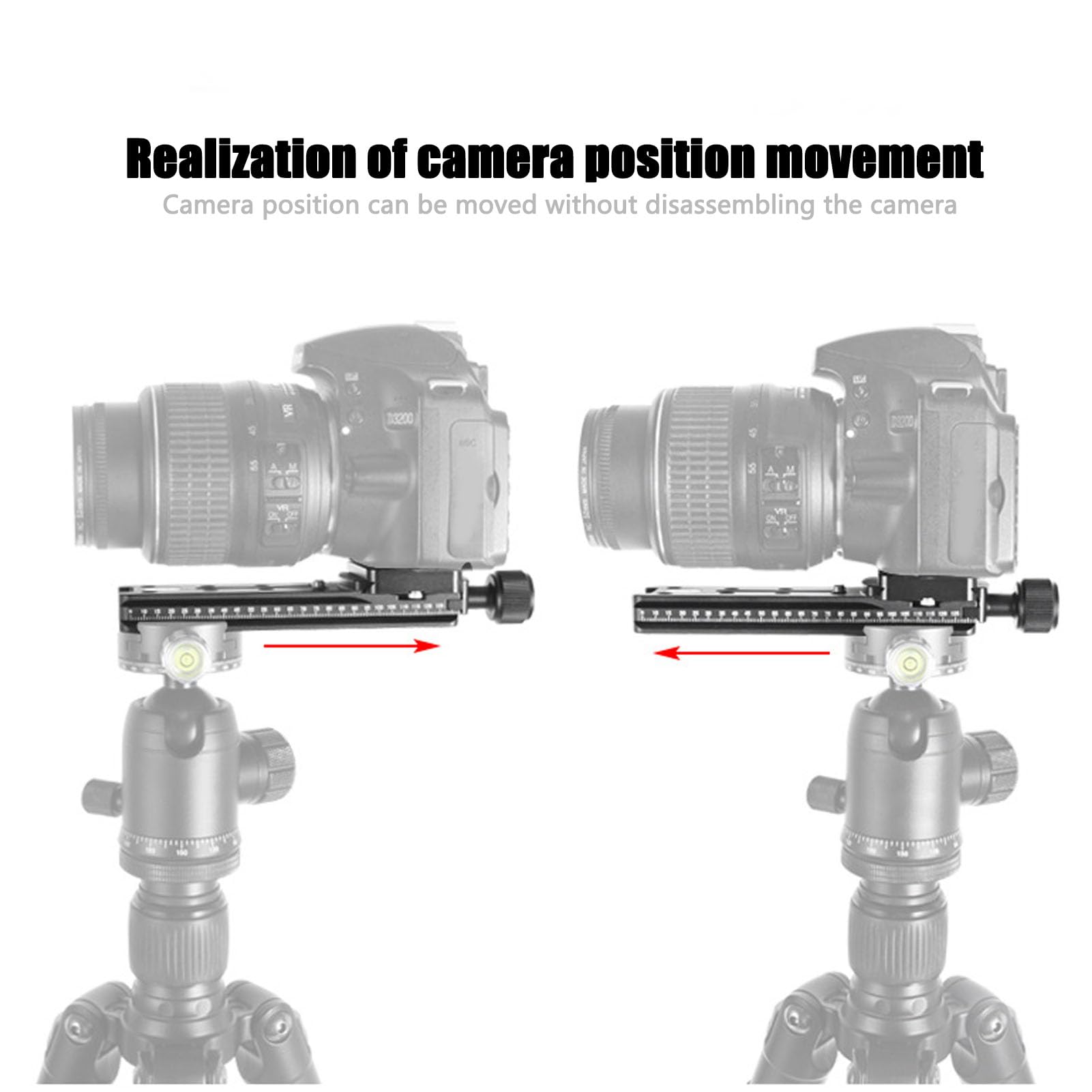Aluminum Rail Nodal Slide Clamp - Adjustable Microphone Mount for DSLR Cameras & Video Recording - Perfect for Vlogging, Podcasting & Studio Setups