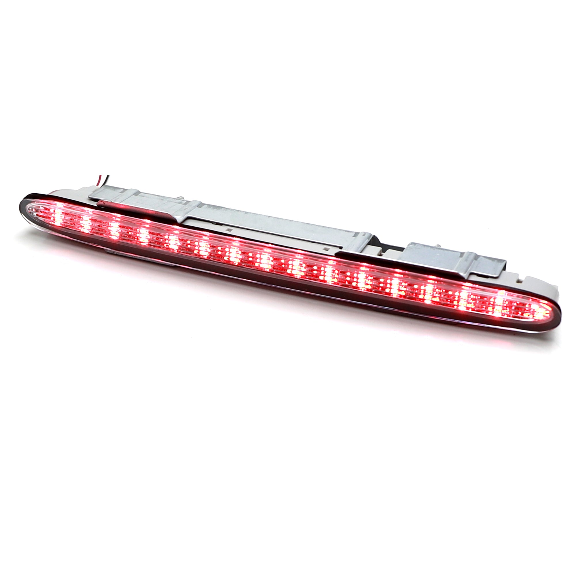 Euro Clear Lens Full LED Trunk Lid 3rd Brake Light for 2003-2012 Mercedes R230 SL Class - Upgrade Your Car's Safety & Style for Night Driving
