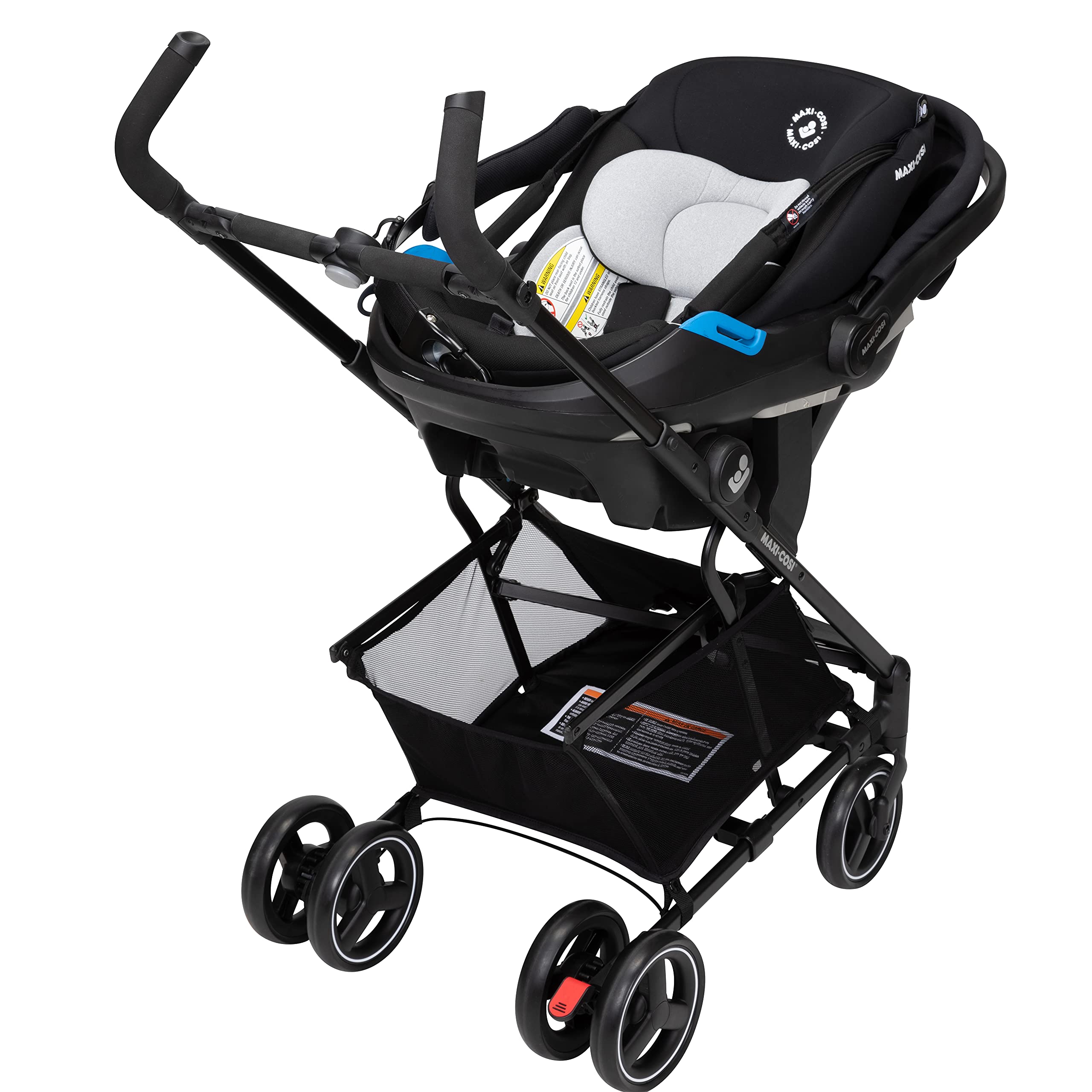 Maxi-Cosi Maxi-Taxi Xt Baby Stroller & Car Seat Caddy - Ultra Compact Travel System with Large Storage Basket, Black | Perfect for Newborns, Travel, Shopping & Everyday Use