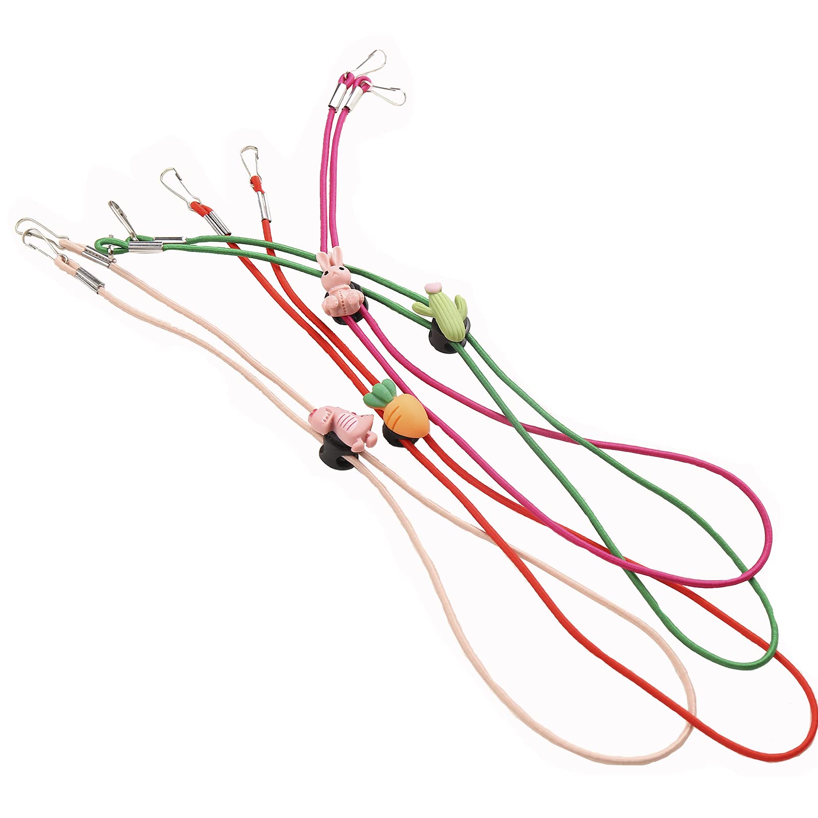 Adjustable Face Mask Lanyards 5pcs with Breakaway Clasp for Work & Travel