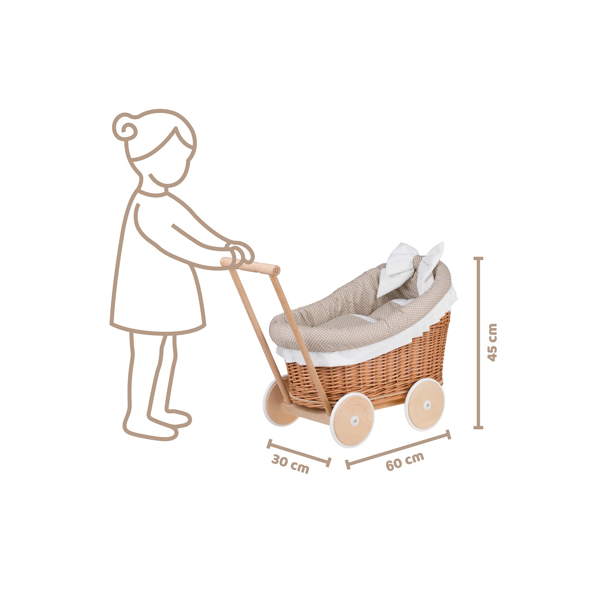 Natural Beige E-Wicker 24