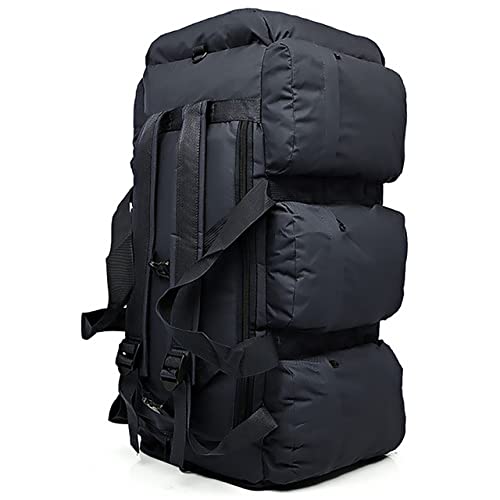 CZP 90L Large Capacity Military Tactical Backpack for Men - Waterproof Canvas Hiking Climbing Camping Rucksack - Perfect for Outdoor Adventures, Travel & Daily Commute (Black)
