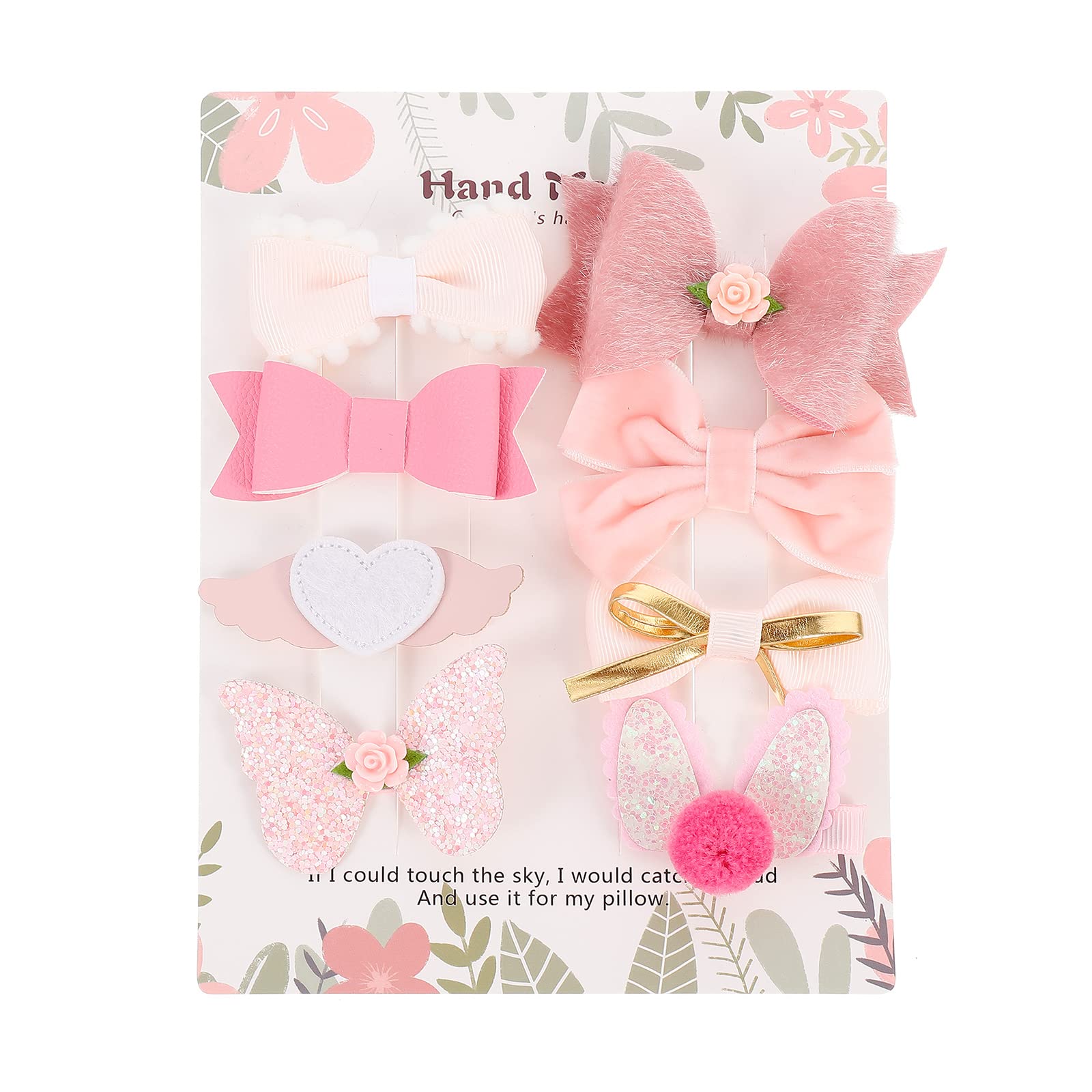 8 Pcs Cute Hair Clips for Girls & Women - Lovely Hair Accessories, Exquisite Headwear for Daily Use, Parties, Gifts & Home/Wall Decor