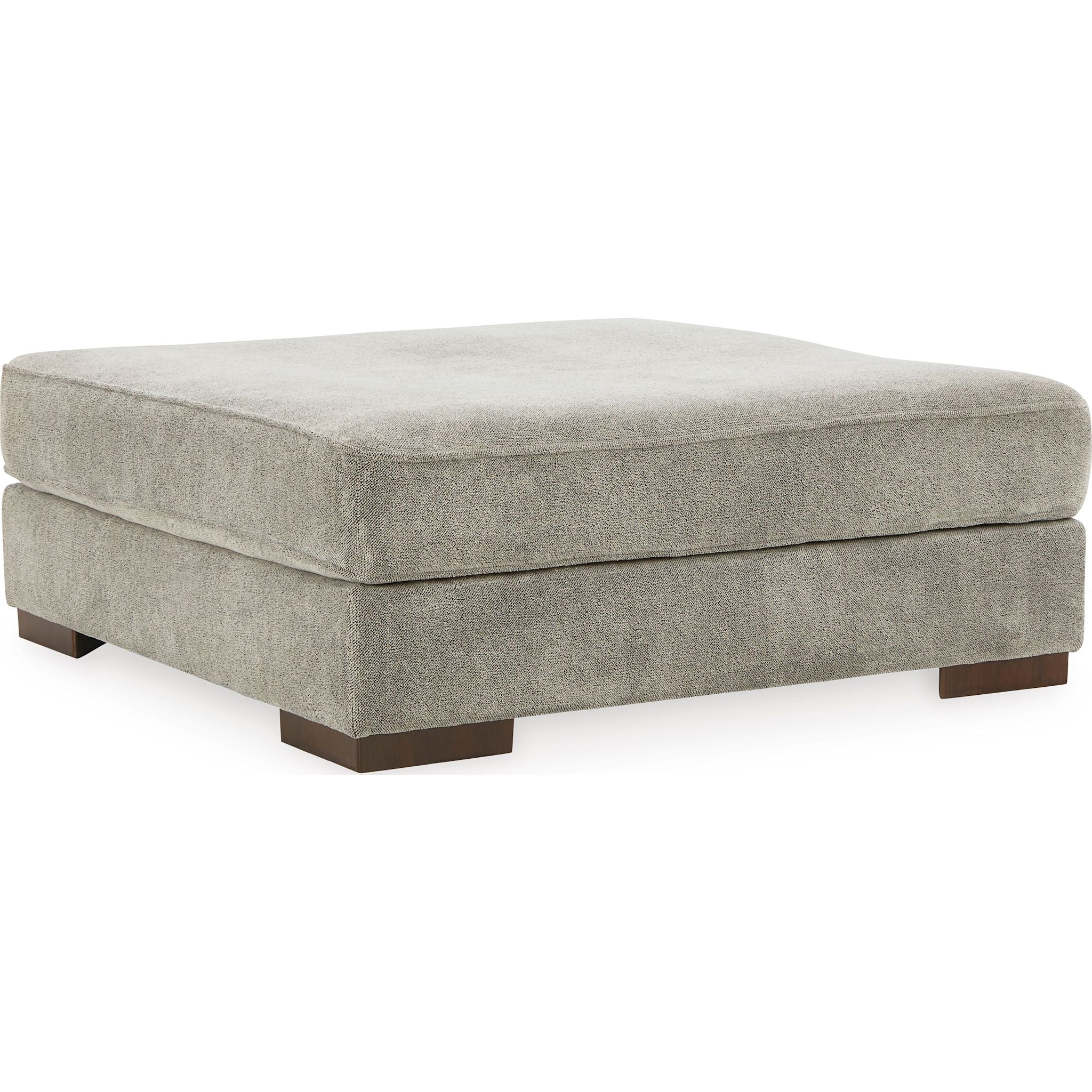 Bayless Oversized Accent Ottoman with Storage - Smoke Gray Tufted Footrest Stool for Living Room, Bedroom & Home Decor