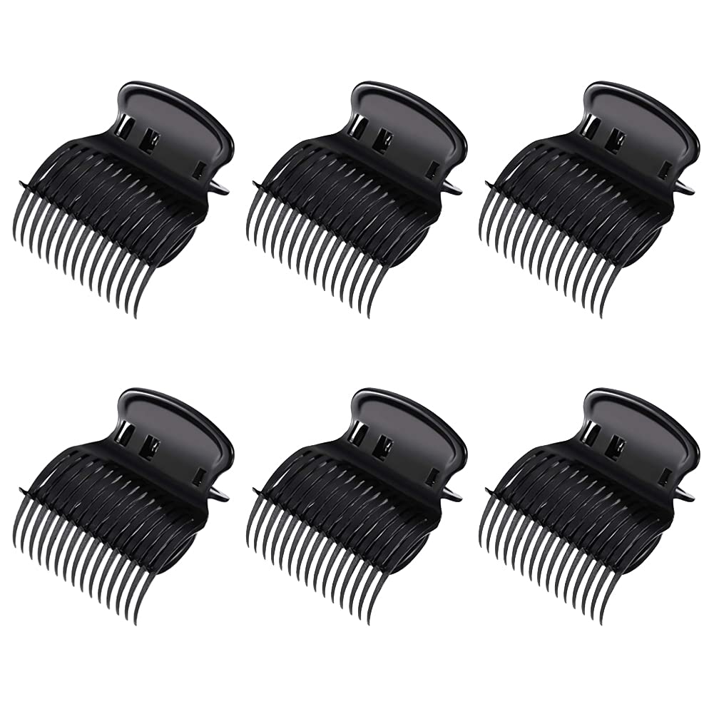 12 Pcs Hot Roller Clips Hair Curler Replacement Claws - Black Hair Styling Sectioning Clips for Women & Girls - Perfect for Salon, Home Use & Travel Styling