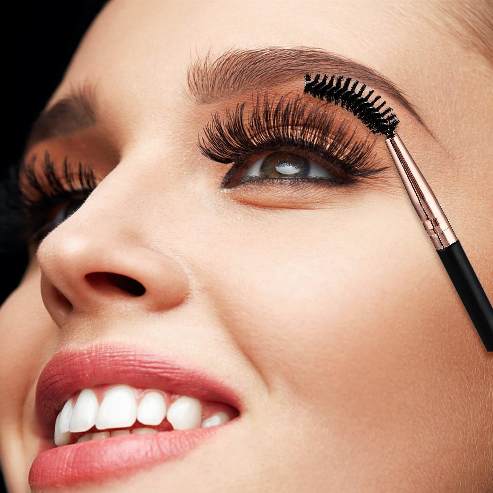 10Pcs Eyebrow Brush Set - Double Ended Spoolie & Angled Brow Brushes for Precision Makeup & Blending - Perfect for Eyebrow Powder & Eyelash Tint Application