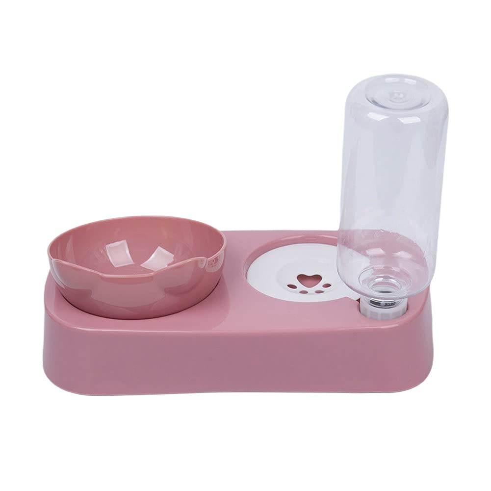 Hankyky Anti-Spill Pet Bowl - Automatic Cat & Dog Water Fountain with Detachable Feeder - Leak-Proof Drinking Dispenser for Small Pets (3 Colors) - Perfect for Home, Travel & Outdoor Use