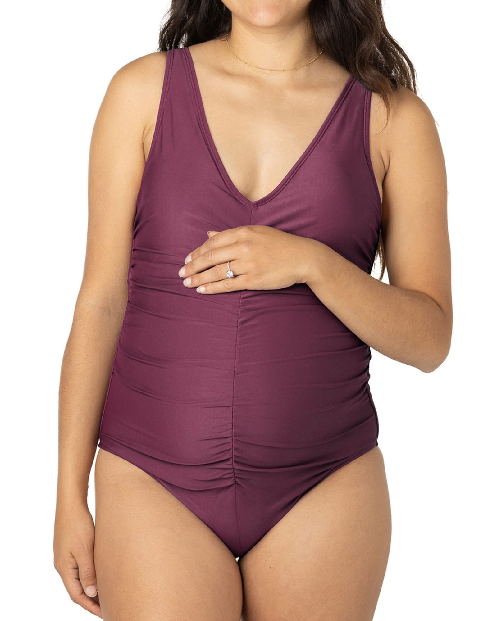 Kindred Bravely Gathered One Piece Maternity Swimsuit for Women - Comfortable & Stylish Pregnancy Bathing Suit | Perfect for Beach, Pool & Maternity Photos