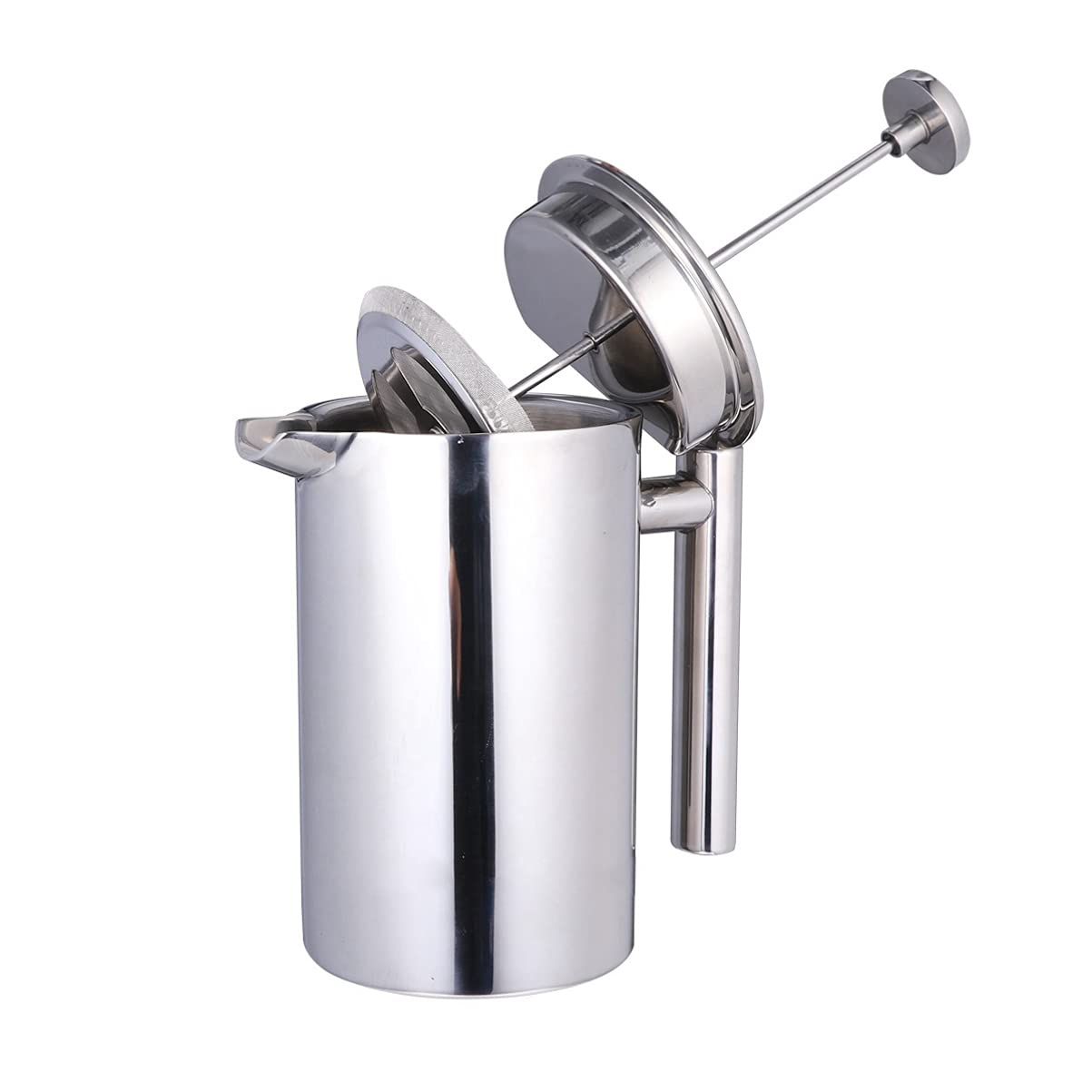 DOITOOL Stainless Steel Cold Brew Coffee Maker & Espresso Machine - Manual Pour Over Coffee Pot, Double Wall Insulated Mug - Perfect for Home, Office & Outdoor Use