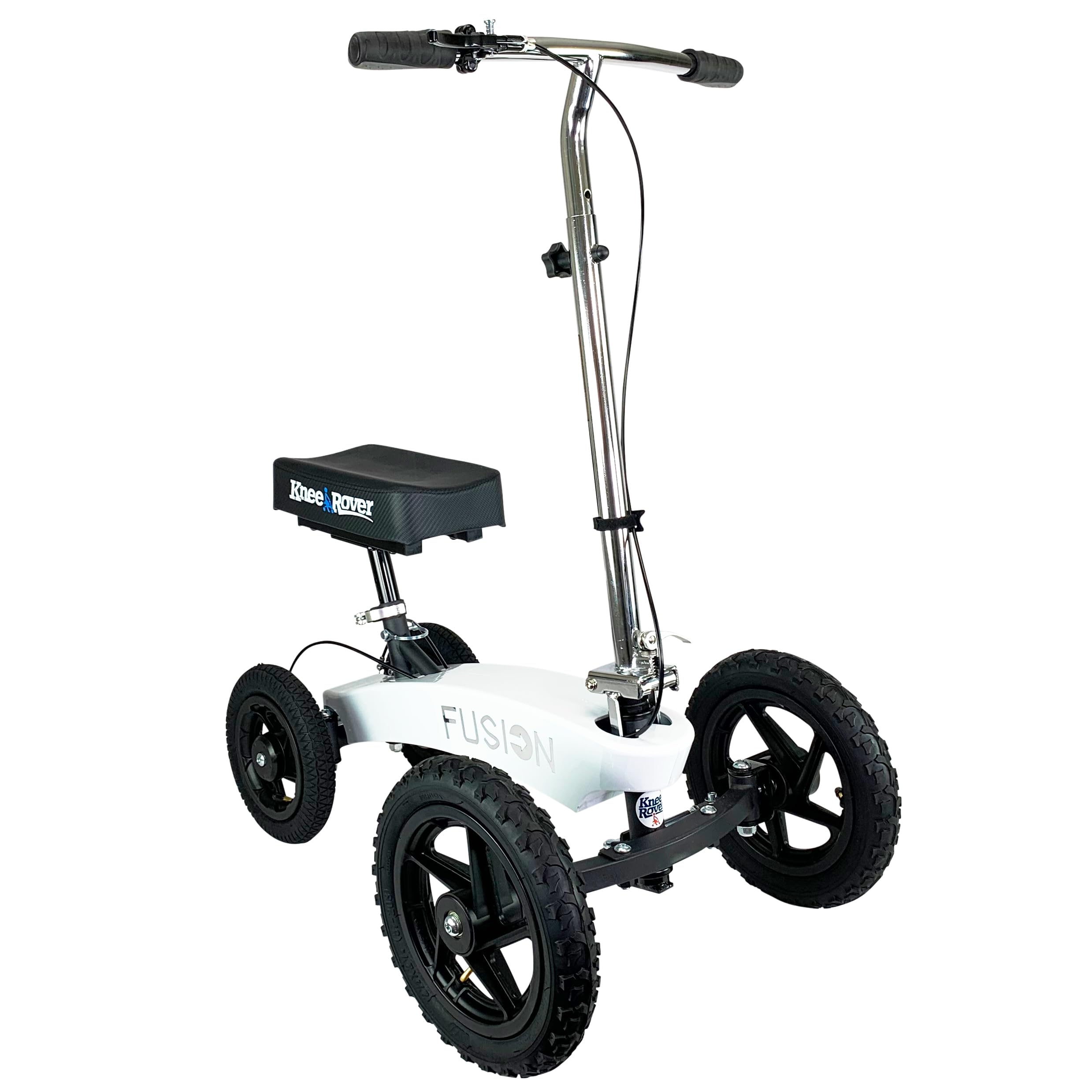 KneeRover All-Terrain Fusion 4-Wheel Steering Knee Scooter for Adults - Heavy Duty Knee Walker for Foot Surgery, Broken Ankle & Foot Injuries - Mobility Aid for Indoor/Outdoor Use After Surgery or Injury
