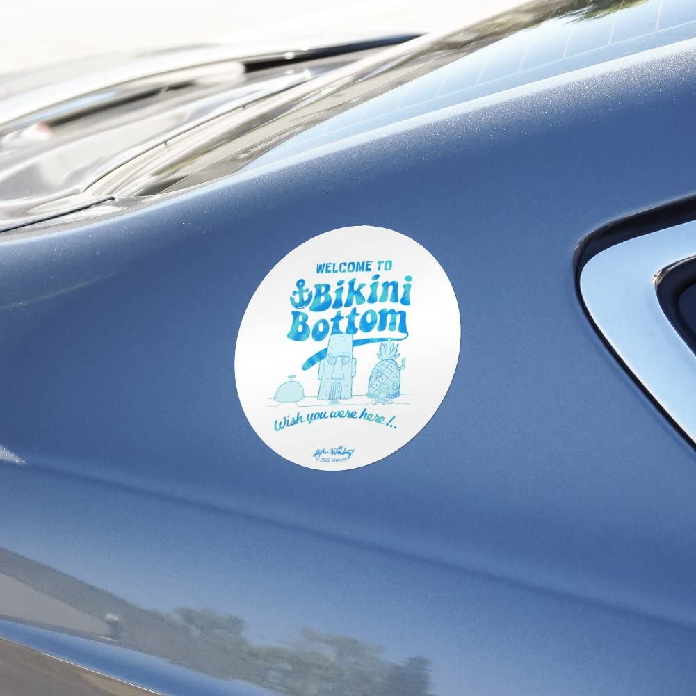 Spongebob Bikini Bottom Welcome Car Window Decal - Funny Cartoon Bumper Sticker for Cars, Trucks & Windows - Perfect for Fans, Gifts & Automotive Decor