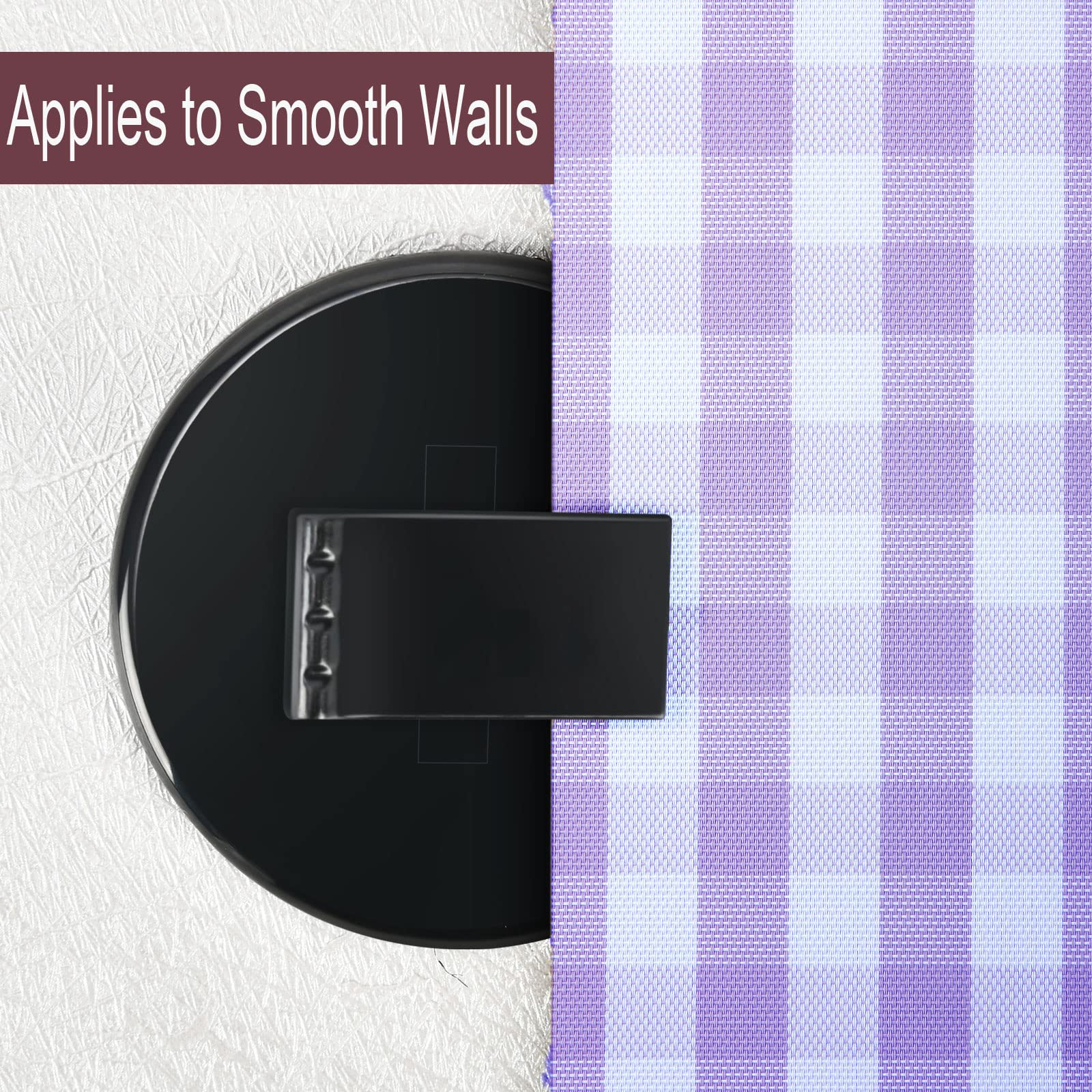 Windproof Shower Curtain Clips - Mate Leon Self-Adhesive Splash Guard Clips for Bathroom (Black, 6 Pack) - Prevent Water Leaks & Keep Floor Dry
