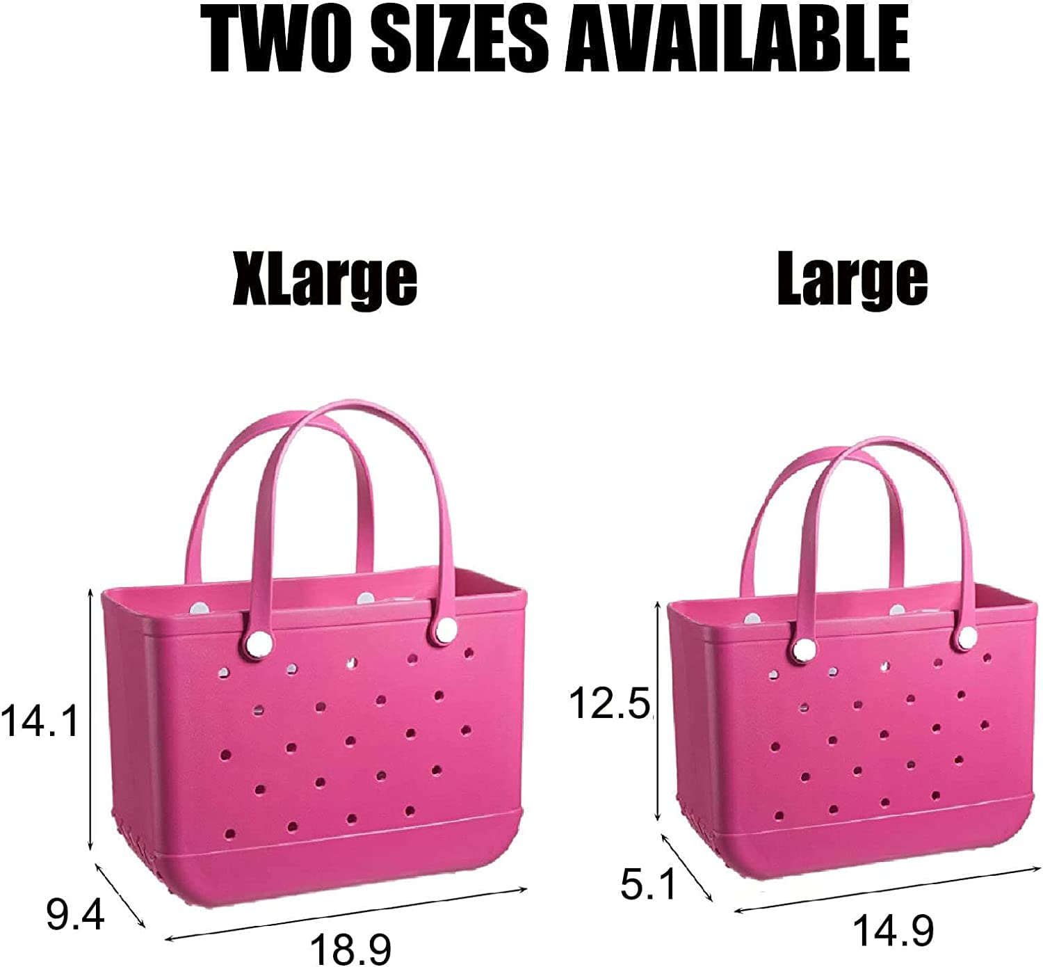 Waterproof Outdoor Rubber Tote Bag - Fashionable Beach Pool Camping RV Travel Tote with Bonus Accessory Pouches | Perfect for Swimming, Picnics, Vacation & Summer Adventures