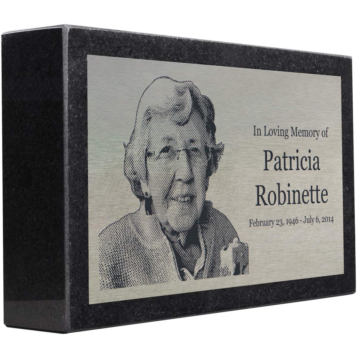 Premium Stainless Steel & Granite Memorial Headstone - Custom Grave Marker for Loved Ones, Pets (Dogs, Cats) - 10