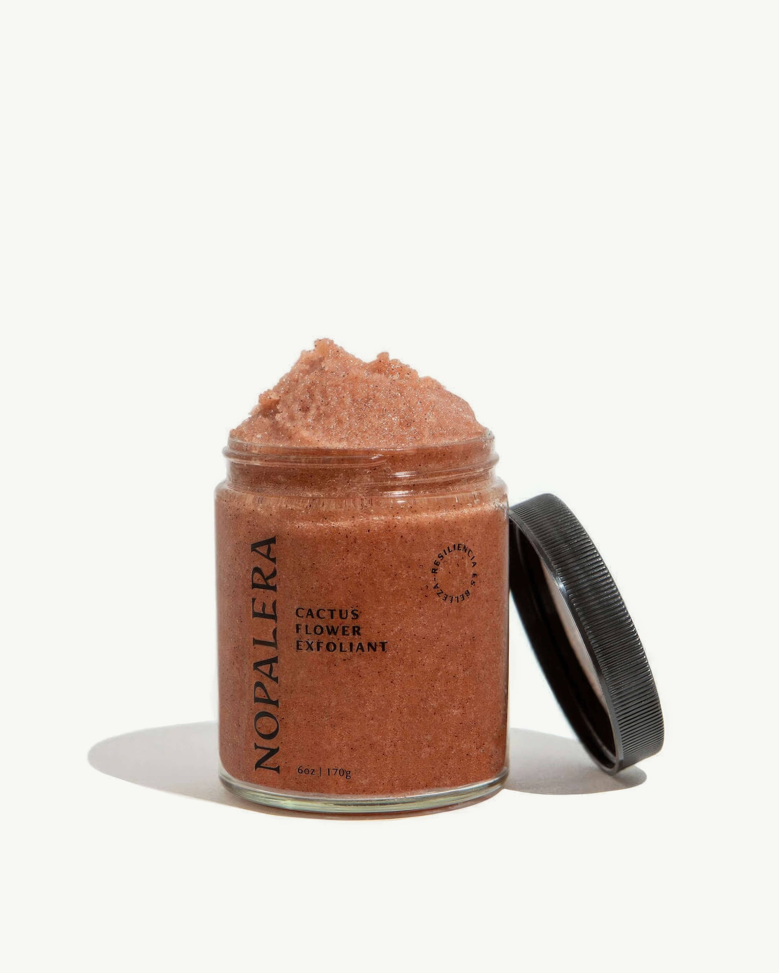 Natural Cactus Flower & Hibiscus Exfoliating Scrub for Face & Body - Gentle Skin Renewal for Dry, Sensitive Skin - Perfect for Daily Skincare Routine & Spa Days