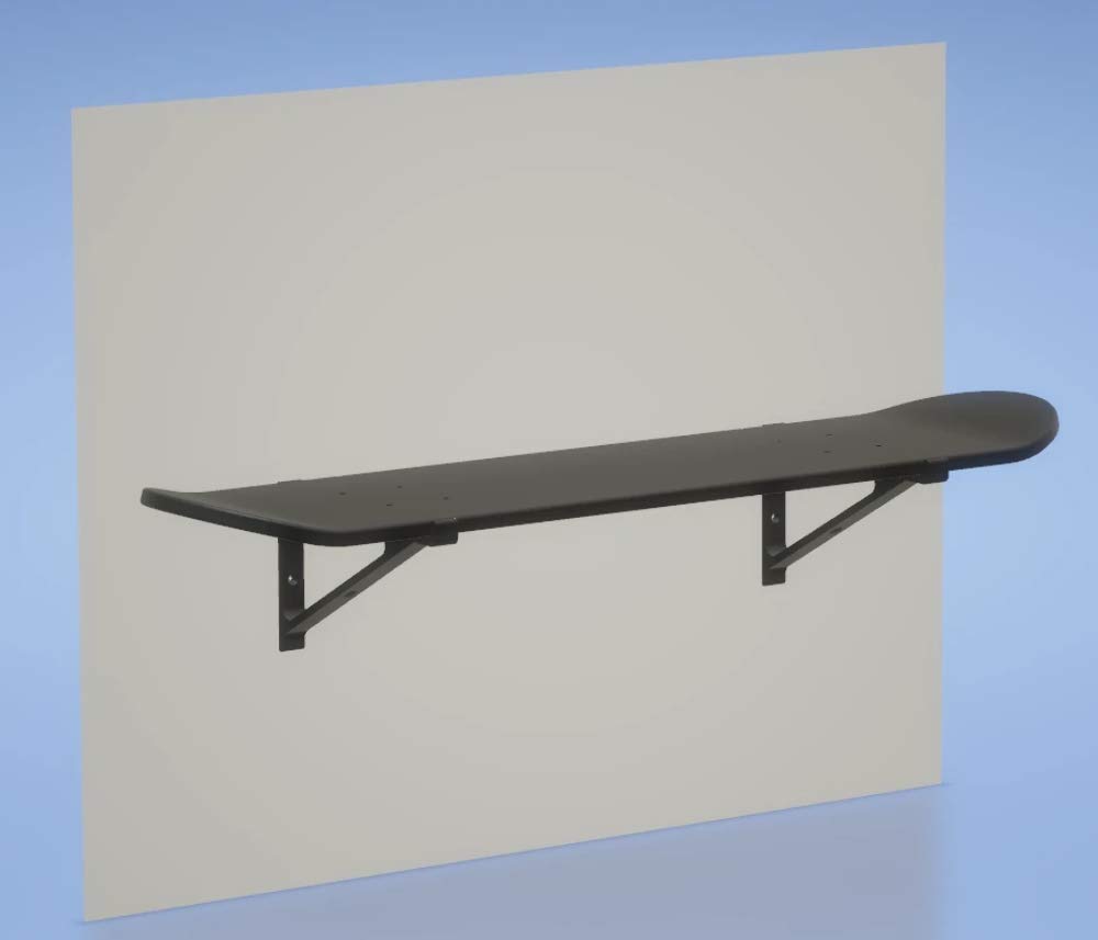 Skateboard Wall Mount Shelf Bracket - Convert Your Skateboard into a Floating Shelf | Perfect for Bedroom, Living Room & Skateboard Display Storage