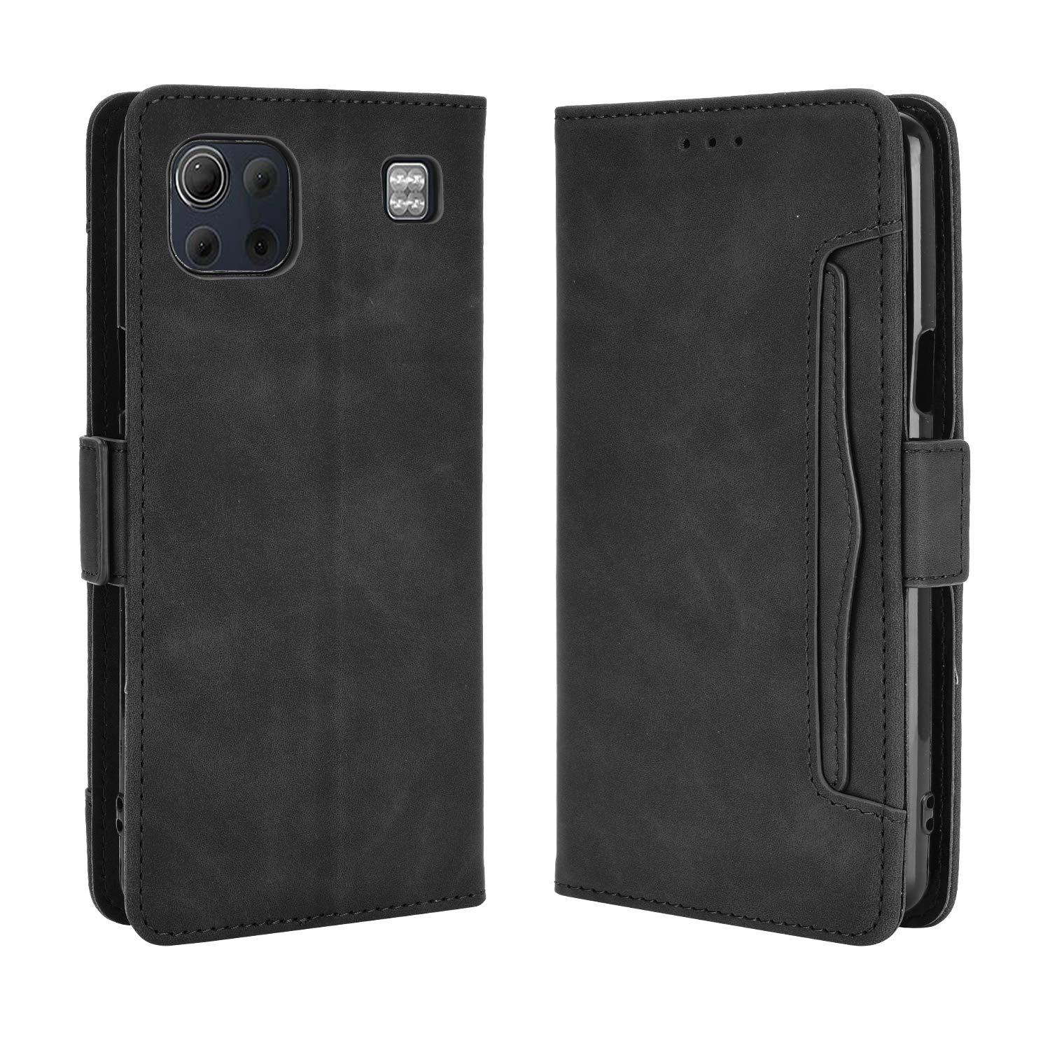 Premium PU Leather Flip Cover Case for LG K92 5G / LMK920AM - Slim Protective Phone Case with Card Slots (Black) | Perfect for Business Professionals & Daily Use