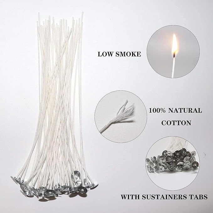 Premium 2 Inch Wax Coated Candle Wicks - 1000pcs Braided Cotton Wicks for DIY Candle Making | Perfect for Soy Wax, Beeswax & Paraffin Candles | Home Decor, Gifts & Aromatherapy Supplies