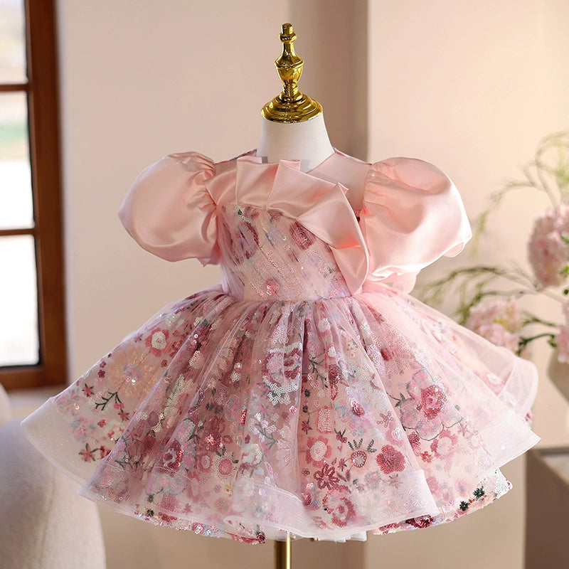 Princess Dress for Girls - Elegant Birthday Party & Flower Girl Wedding Gown | Perfect for Birthday Celebrations, Pageants, and Special Occasions