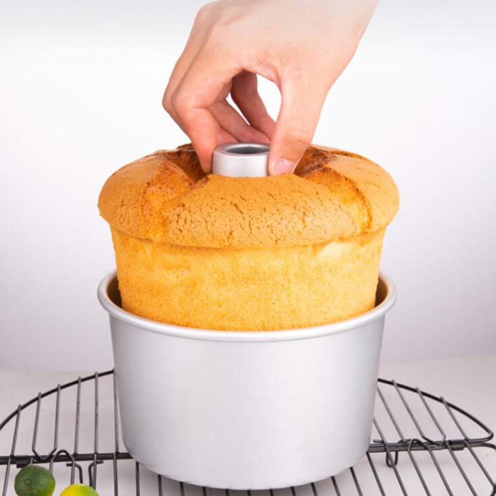 5-Piece Hemoton Aluminum Alloy Leakproof Chiffon Cake Pan Set - Non-Stick Baking Molds for Perfect Sponge Cakes, Cupcakes & Desserts - Ideal for Home Baking, Parties & Professional Use