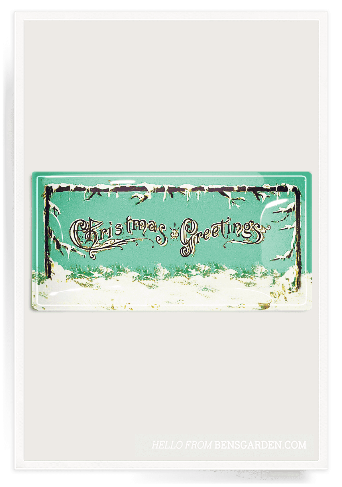 Snowy Christmas Greetings Decoupage Glass Tray - Elegant Holiday Serving Tray for Christmas Parties, Home Decor & Gift Giving
