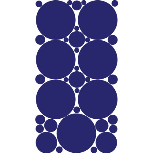 Polka Dot Wall Stickers - 6 Inch Cobalt Blue for Home & Office Decor