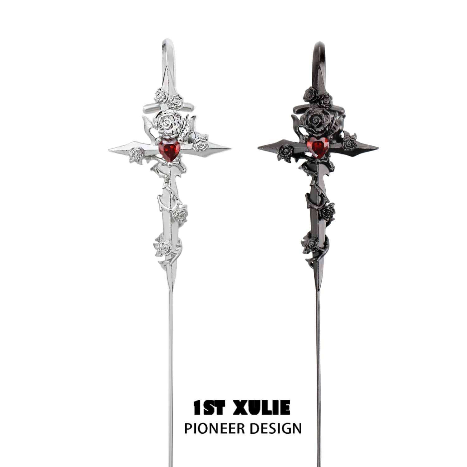 24K Gold & 18K Platinum Plated Needle Piercing Earrings - Hypoallergenic Rose Stud Earrings for Women | Perfect for Parties, Weddings & Everyday Wear