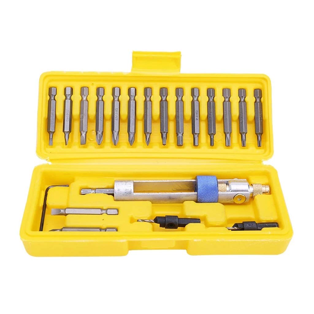20-Piece Multifunctional Screwdriver Set with Swivel Head & Quick-Change Bit - Professional Drill Driver Kit for Home Repair, DIY Projects & Automotive Maintenance | Durable Hand Tools for Woodworking, Electronics & Furniture Assembly