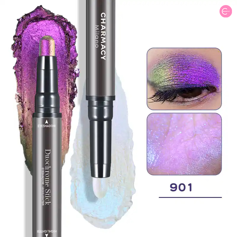 CHARMACY Dual Ended Chameleon Eyeshadow Stick - Long Lasting Creamy Eye Makeup for Day & Night - Perfect for Party, Date & Everyday Wear