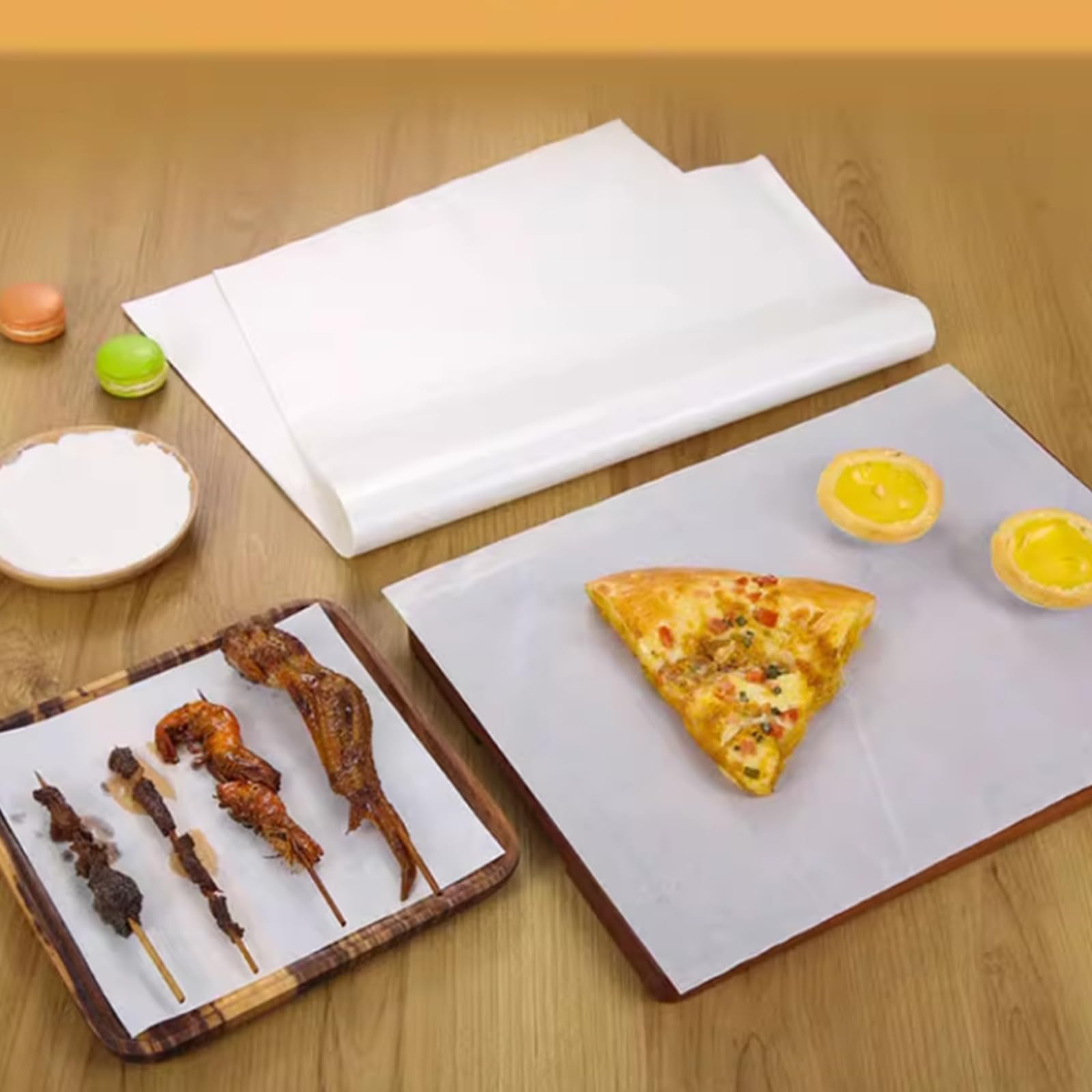 200Pcs 6x8 Inch Precut Non-Stick Parchment Paper Sheets - Oven, Air Fryer & Grill Baking Liners | Perfect for Cookies, Roasting Vegetables & Meal Prep