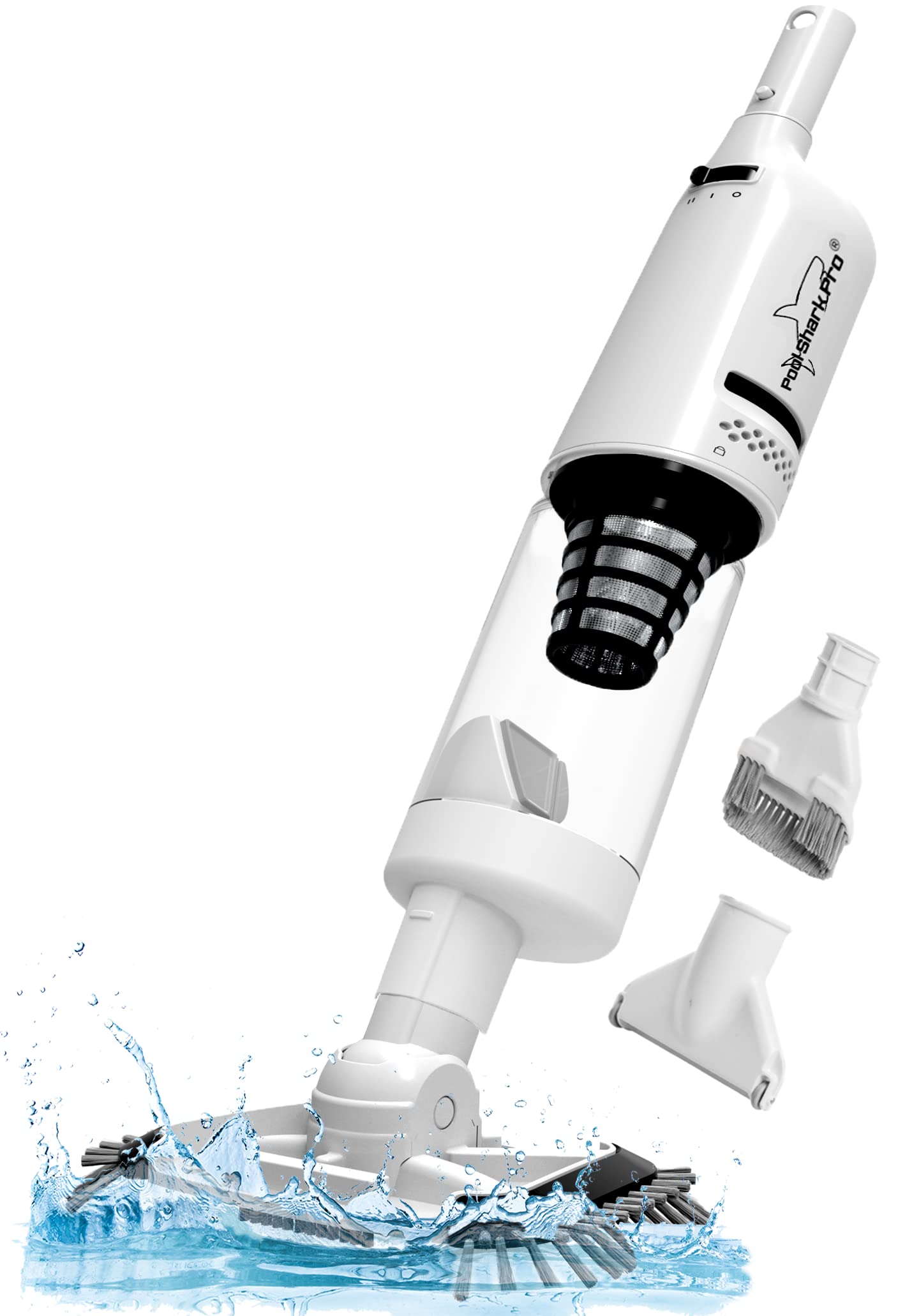 **POOL SHARK Pro Cordless Pool Vacuum – 1.5 Hours Strong Suction, Handheld Rechargeable Pool Cleaner with Roller & Heavy Duty Brushes for Inground & Above Ground Pools – Perfect for Deep Cleaning & Quick Maintenance**